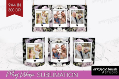 Floral Photo Mug Wrap PNG - Peony Flower Picture Frame Mug Product Image 1