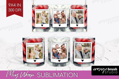 Floral Photo Mug Wrap PNG - Peony Flower Picture Frame Mug Product Image 1