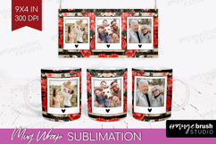 Floral Photo Mug Wrap PNG - Peony Flower Picture Frame Mug Product Image 1