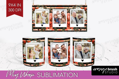 Floral Photo Mug Wrap PNG - Peony Flower Picture Frame Mug Product Image 1