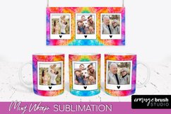 Photo Frame Mug Wrap - Rainbow Tie Dye Mug Sublimation Product Image 1