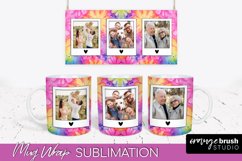 Photo Frame Mug Wrap - Rainbow Tie Dye Mug Sublimation Product Image 1