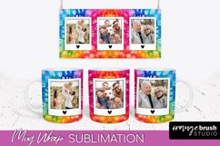 Photo Frame Mug Wrap - Rainbow Tie Dye Mug Sublimation Product Image 1