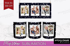 Retro Flowers Photo Mug Wrap PNG - Floral Picture Frame Mug Product Image 1