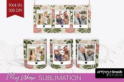 Flowers Photo Mug Wrap PNG - Vintage Floral Picture Frame Product Image 1