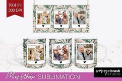 Flowers Photo Mug Wrap PNG - Vintage Floral Picture Frame Product Image 1