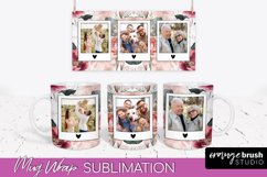 Add Your Photo Mug Wrap -Floral Mug Sublimation Design Product Image 1