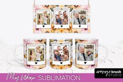 Add Your Photo Mug Wrap -Floral Mug Sublimation Design Product Image 1