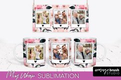 Add Your Photo Mug Wrap -Floral Mug Sublimation Design Product Image 1