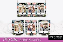 Add Your Photo Mug Wrap -Floral Mug Sublimation Design Product Image 1