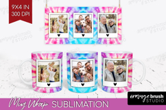 Tie Dye Photo Mug Wrap PNG - Rainbow Picture Frame Mug Product Image 1