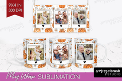 Pumpkun Photo Mug Wrap PNG - Fall Picture Frame Mug Product Image 1