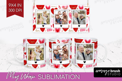 Heart Pattern Photo Mug Wrap PNG - Valentines Day Picture Product Image 1