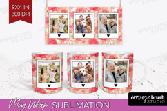 Heart Pattern Photo Mug Wrap PNG - Valentines Day Picture Product Image 1