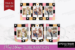 Heart Pattern Photo Mug Wrap PNG - Valentines Day Picture Product Image 1