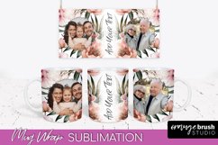 Add Your Photo Mug Wrap -Floral Mug Sublimation Design Product Image 1