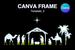 Nativity Scene Canva Frame Christmas Jesus Add Photo Border3 Product Image 1