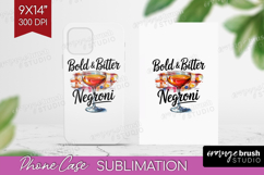 Negroni Cocktail Phone Case PNG Summer Drink Case PNG Product Image 1