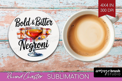 Negroni Cocktail Round Coaster Summer Drink Coaster PNG Product Image 1