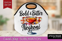 Negroni Cocktail Lunch Bag Summer Drink Lunch Bug PNG Product Image 1