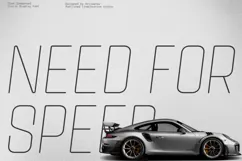 Neon Block - Thin Condensed Italic Display Font Product Image 2