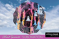 Neon Halloween Wind Spinner, Spooky Wind Spinner Sublimation Product Image 1