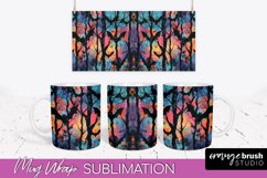 Neon Halloween Mug Wrap - Spooky Mug Sublimation Designs Product Image 1