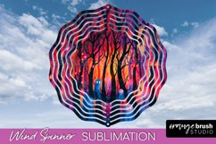 Neon Halloween Wind Spinner, Spooky Wind Spinner Sublimation Product Image 1