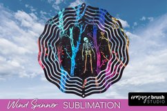 Neon Halloween Wind Spinner, Spooky Wind Spinner Sublimation Product Image 1