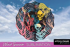 Neon Halloween Wind Spinner, Spooky Wind Spinner Sublimation Product Image 1