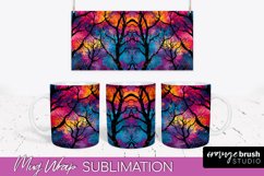 Neon Halloween Mug Wrap - Spooky Mug Sublimation Designs Product Image 1