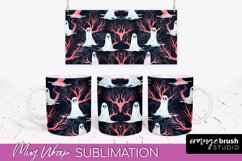 Neon Halloween Mug Wrap - Spooky Mug Sublimation Designs Product Image 1