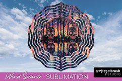 Neon Halloween Wind Spinner, Spooky Wind Spinner Sublimation Product Image 1
