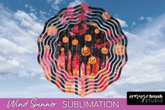 Neon Halloween Wind Spinner, Spooky Wind Spinner Sublimation Product Image 1