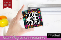 Sarcastic Quote Magnet Sublimation - Halloween Square Magnet Product Image 1