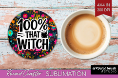 Sarcastic Quote Round Coaster - Halloween Coaster PNG Product Image 1