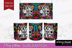 Sarcastic Quote Mug Wrap - Halloween Mug PNG Sublimation Product Image 1