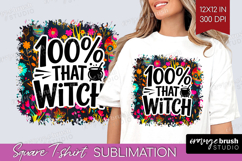Sarcastic Quote Square Tshirt Background - Halloween PNG Product Image 1