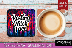 Sarcastic Quote Square Coaster - Halloween Coaster PNG Product Image 1