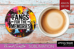 Sarcastic Quote Round Coaster - Halloween Coaster PNG Product Image 1