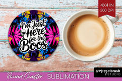 Sarcastic Quote Round Coaster - Halloween Coaster PNG Product Image 1