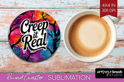 Sarcastic Quote Round Coaster - Halloween Coaster PNG Product Image 1