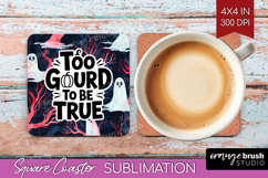 Sarcastic Quote Square Coaster - Halloween Coaster PNG Product Image 1