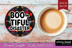 Sarcastic Quote Round Coaster - Halloween Coaster PNG Product Image 1