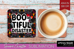 Sarcastic Quote Square Coaster - Halloween Coaster PNG Product Image 1