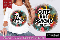 Sarcastic Quote Round Tshirt Background - Halloween PNG Product Image 1