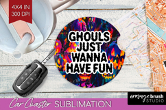 Sarcastic Quote Car Coaster - Halloween Coaster PNG Product Image 1