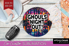 Sarcastic Quote Car Coaster - Halloween Coaster PNG Product Image 1