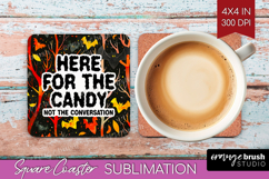 Sarcastic Quote Square Coaster - Halloween Coaster PNG Product Image 1