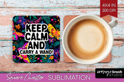 Sarcastic Quote Square Coaster - Halloween Coaster PNG Product Image 1